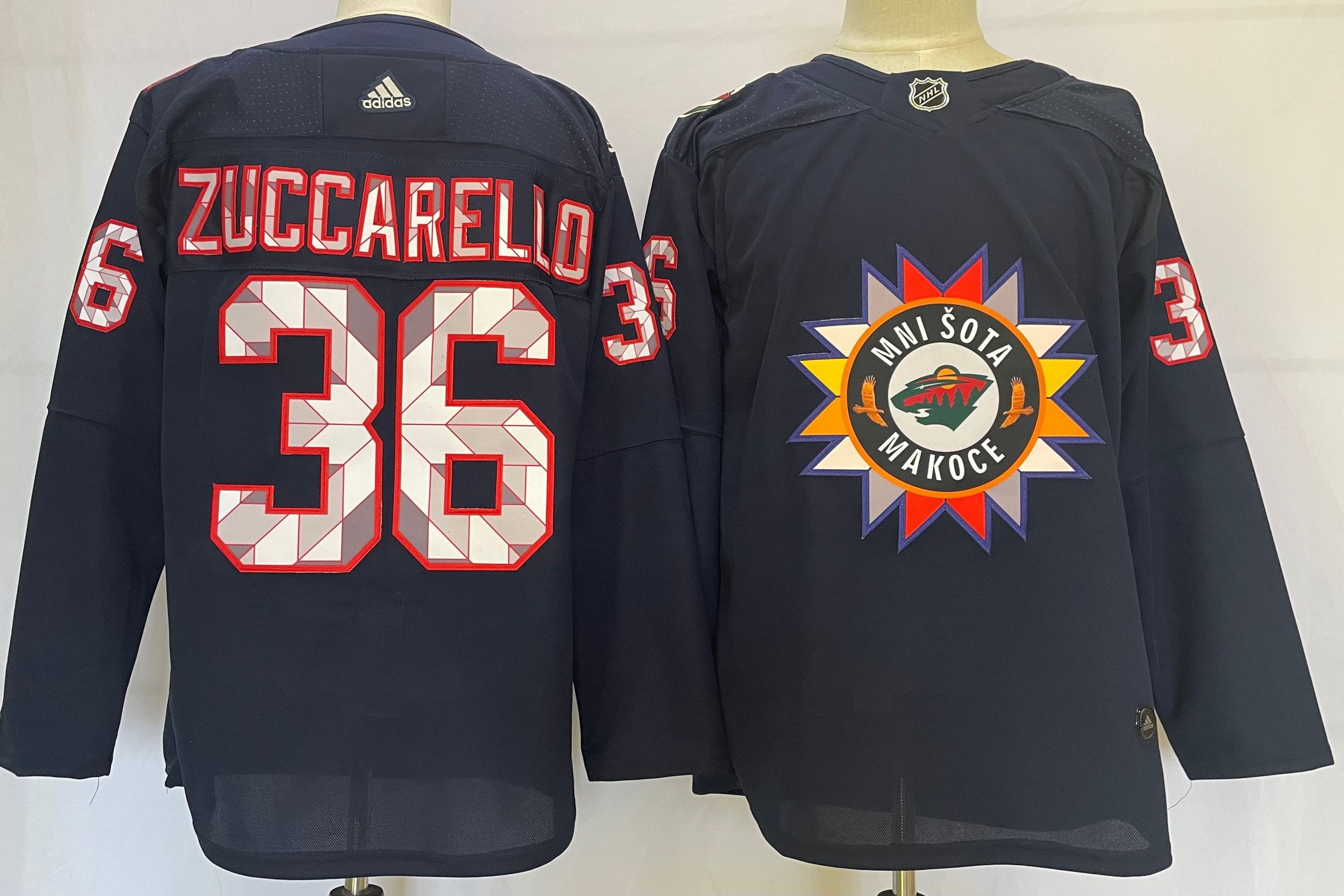 Men Minnesota Wild #36 Zuccarello Blue New 2022 Adidas NHL Jersey->minnesota wild->NHL Jersey